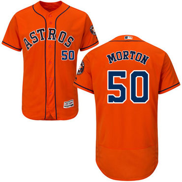 Personalized Astros #50 Charlie Morton Orange Flexbase Authentic Collection Stitched Baseball Jersey