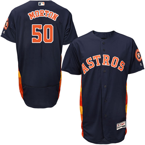 Personalized Astros #50 Charlie Morton Navy Blue Flexbase Authentic Collection Stitched Baseball Jersey