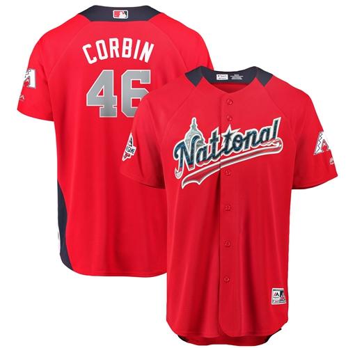 Personalized Diamondbacks #46 Patrick Corbin Red 2018 All-Star National League Stitched Baseball Jersey