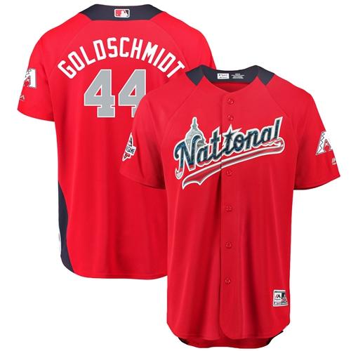 Personalized Diamondbacks #44 Paul Goldschmidt Red 2018 All-Star National League Stitched Baseball Jersey