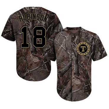 Personalized Rangers #18 Drew Robinson Camo Realtree Collection Cool Base Stitched Baseball Jersey