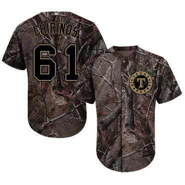 Personalized Rangers #61 Robinson Chirinos Camo Realtree Collection Cool Base Stitched Baseball Jersey