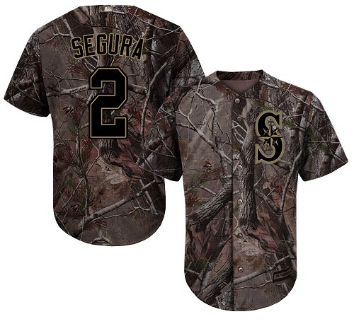 Personalized Mariners #2 Jean Segura Camo Realtree Collection Cool Base Stitched Baseball Jersey