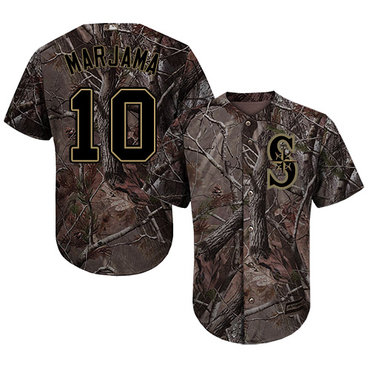 Personalized Mariners #10 Mike Marjama Camo Realtree Collection Cool Base Stitched Baseball Jersey
