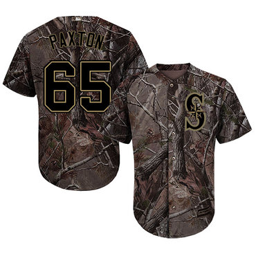 Personalized Mariners #65 James Paxton Camo Realtree Collection Cool Base Stitched Baseball Jersey