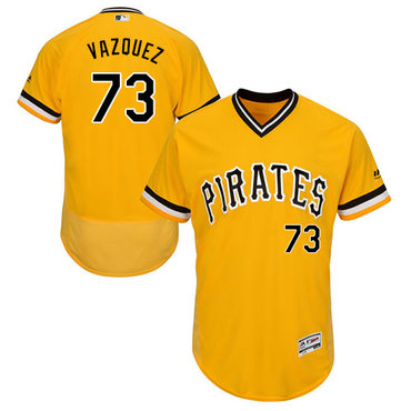Personalized Pirates #73 Felipe Vazquez Gold Flexbase Authentic Collection Stitched Baseball Jersey