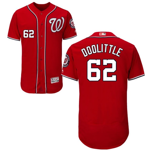Personalized Nationals #62 Sean Doolittle Red Flexbase Authentic Collection Stitched Baseball Jersey
