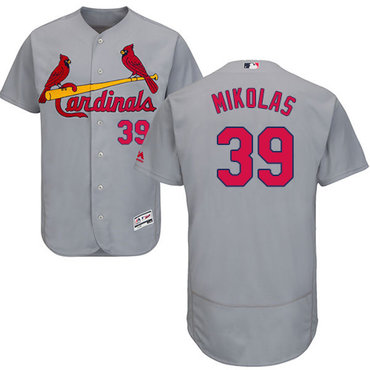 Personalized Cardinals #39 Miles Mikolas Grey Flexbase Authentic Collection Stitched Baseball Jersey