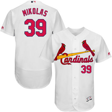 Personalized Cardinals #39 Miles Mikolas White Flexbase Authentic Collection Stitched Baseball Jersey