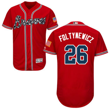 Personalized Braves #26 Mike Foltynewicz Red Flexbase Authentic Collection Stitched Baseball Jersey