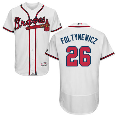 Personalized Braves #26 Mike Foltynewicz White Flexbase Authentic Collection Stitched Baseball Jersey