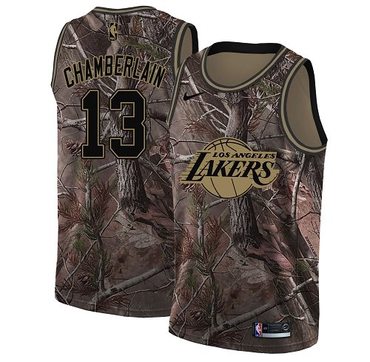 Personalized Lakers #13 Wilt Chamberlain Camo NBA Swingman Realtree Collection Jersey