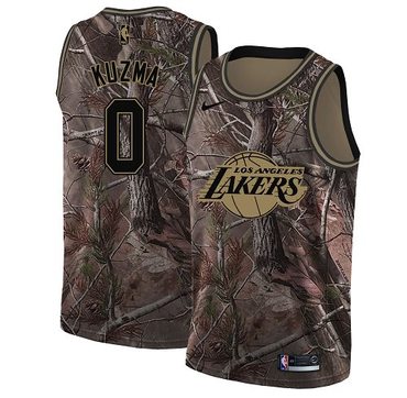 Personalized Lakers #0 Kyle Kuzma Camo Women’s NBA Swingman Realtree Collection Jersey