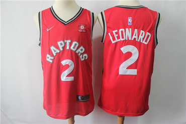 Personalized Raptors 2 Kawhi Leonard Red Swingman Jersey
