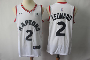 Personalized Raptors 2 Kawhi Leonard White Swingman Jersey