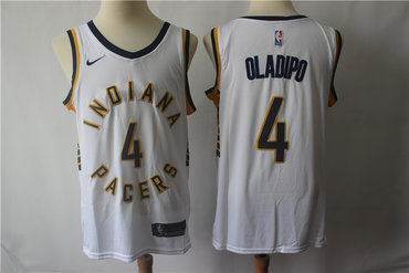 Personalized Pacers 4 Victor Oladipo White Swingman Jersey