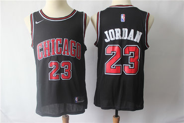 Personalized Bulls 23 Michael Jordan Black Swingman Jersey