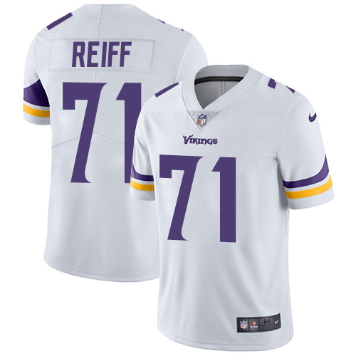 Personalized Vikings #71 Riley Reiff White Men’s Stitched NFL Untouchable Limited Jersey