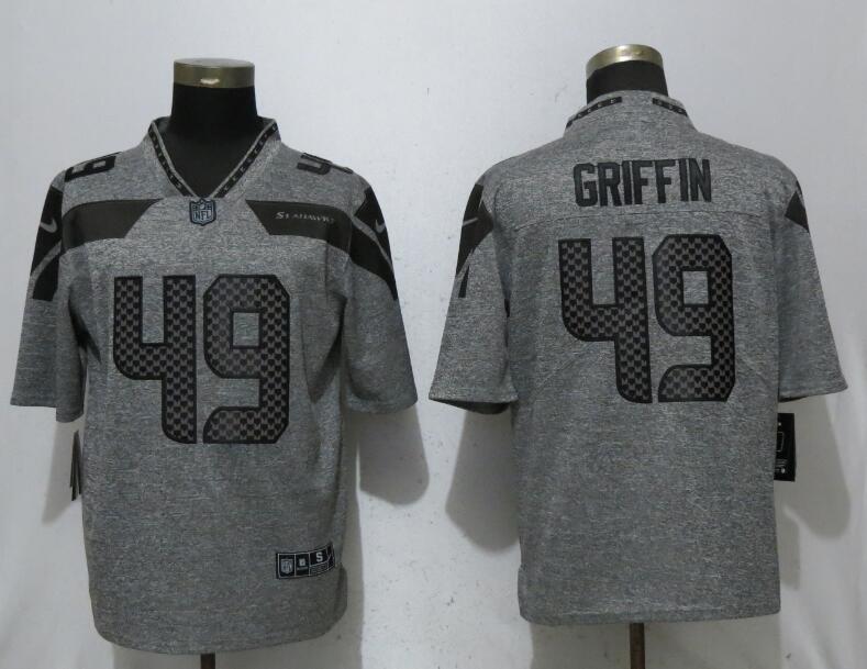 Personalized Seahawks 49 Shaquem Griffin Gray Gridiron Gray Untouchable Limited Jersey