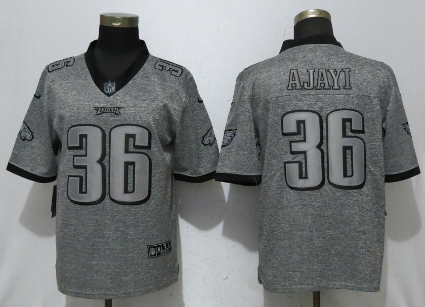 Personalized Eagles 36 Jay Ajayi Gray Gridiron Gray Untouchable Limited Jersey