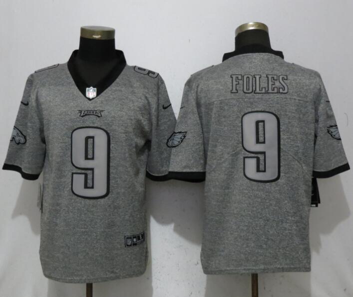 Personalized Eagles 9 Nick Foles Gray Gridiron Gray Untouchable Limited Jersey