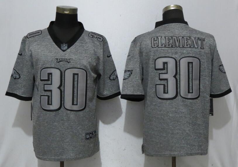 Personalized Eagles 30 Corey Clement Gray Gridiron Gray Untouchable Limited Jersey