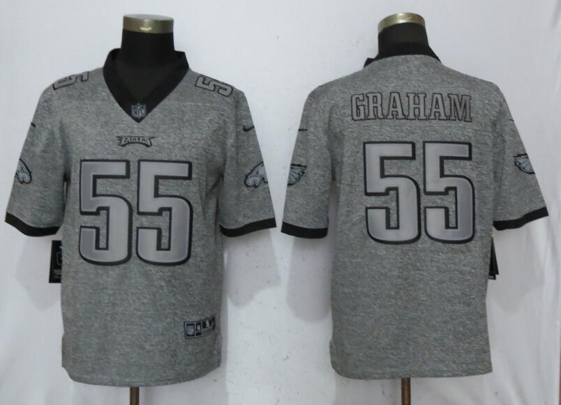 Personalized Eagles 55 Brandon Graham Gray Gridiron Gray Untouchable Limited Jersey
