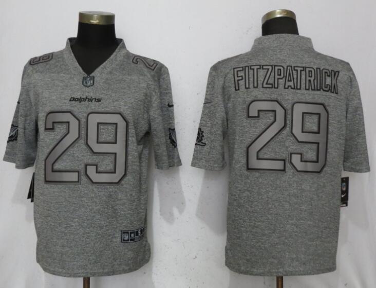 Personalized Dolphins 29 Minkah Fitzpatrick Gray Gridiron Gray Untouchable Limited Jersey