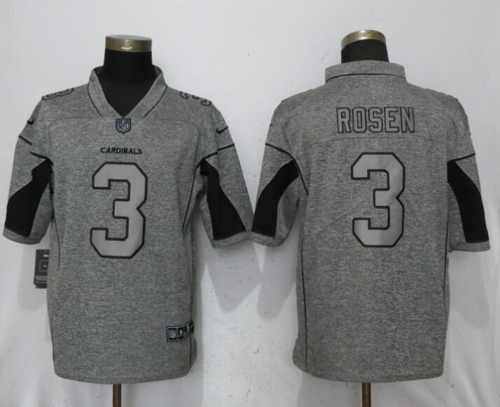 Personalized Cardinals 3 Josh Rosen Gray Gridiron Gray Untouchable Limited Jersey