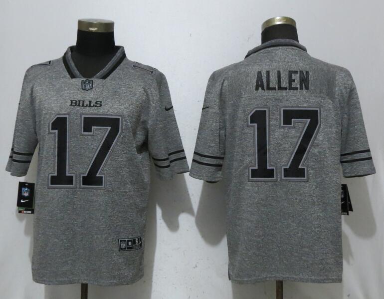 Personalized Bills 17 Josh Allen Gray Gridiron Gray Untouchable Limited Jersey