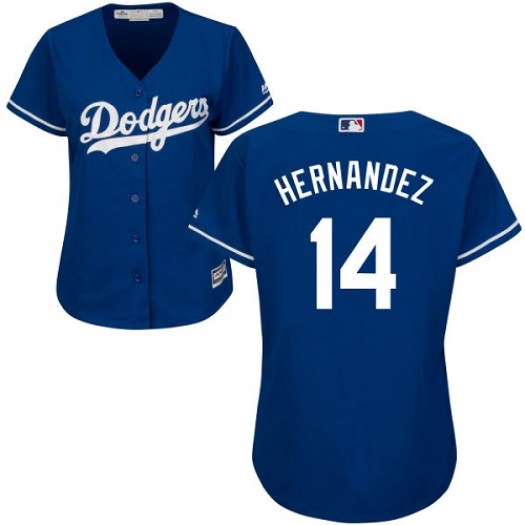 Personalized Women Los Angeles Dodgers #14 Enrique Hernandez Blue Stitched MLB Jersey