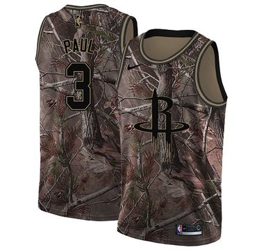 Personalized Rockets #3 Chris Paul Camo NBA Swingman Realtree Collection Jersey