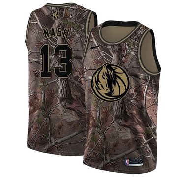 Personalized Mavericks #13 Steve Nash Camo NBA Swingman Realtree Collection Jersey