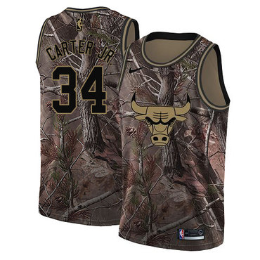 Personalized Bulls #34 Wendell Carter Jr. Camo NBA Swingman Realtree Collection Jersey
