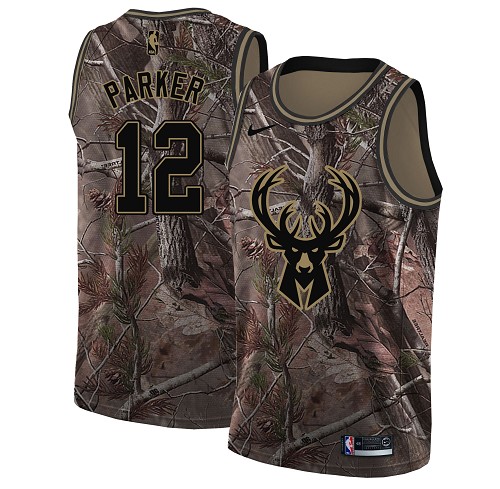 Personalized Bucks #12 Jabari Parker Camo NBA Swingman Realtree Collection Jersey