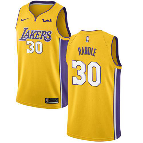 Personalized Lakers #30 Julius Randle Gold NBA Swingman Icon Edition Jersey