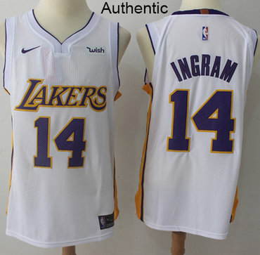 Personalized Lakers #14 Brandon Ingram White NBA Authentic Association Edition Jersey