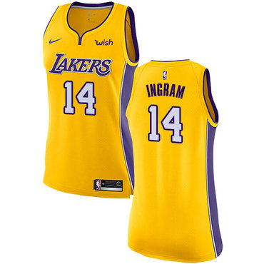 Personalized Lakers #14 Brandon Ingram Gold Women’s NBA Swingman Icon Edition Jersey