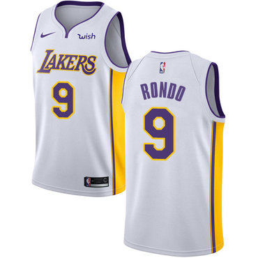 Personalized Lakers #9 Rajon Rondo White Women’s NBA Swingman Association Edition Jersey