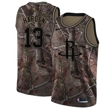 Personalized Rockets #13 James Harden Camo Youth NBA Swingman Realtree Collection Jersey
