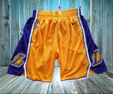 Personalized Lakers Yellow Swingman Shorts