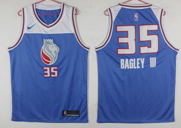 Personalized Kings 35 Marvin Bagley III Blue Swingman Jersey