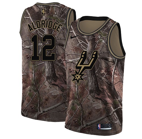 Personalized Spurs #12 LaMarcus Aldridge Camo NBA Swingman Realtree Collection Jersey