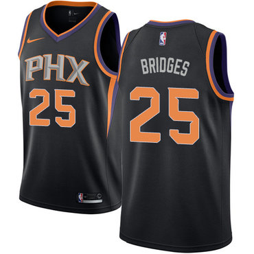 Personalized Suns #25 Mikal Bridges Black NBA Swingman Statement Edition Jersey