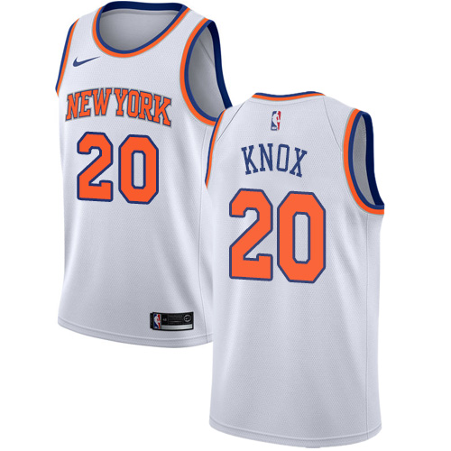 Personalized Knicks #20 Kevin Knox White NBA Swingman Association Edition Jersey