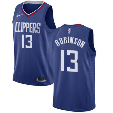 Personalized Clippers #13 Jerome Robinson Blue NBA Swingman Icon Edition Jersey