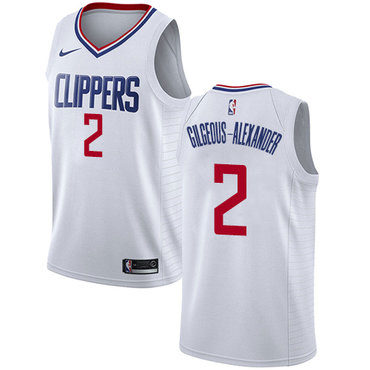 Personalized Clippers #2 Shai Gilgeous-Alexander White NBA Swingman Association Edition Jersey