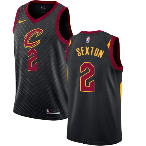 Personalized Cavaliers #2 Collin Sexton Black NBA Swingman Statement Edition Jersey