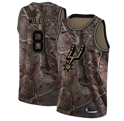 Personalized Spurs #8 Patty Mills Camo Women’s NBA Swingman Realtree Collection Jersey