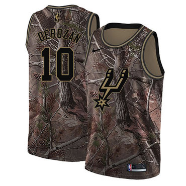 Personalized Spurs #10 DeMar DeRozan Camo Women’s NBA Swingman Realtree Collection Jersey